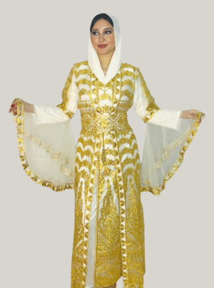 Regal Khaleej Gold & Blue Dress