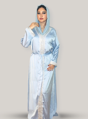 Celestial Blue Moroccan Kaftan