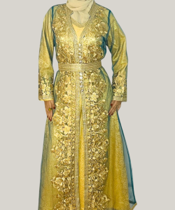 Golden Empress Brocade Dress1