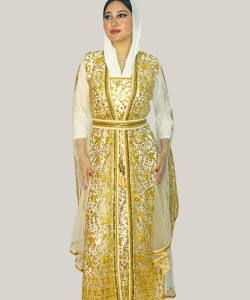 Golden Opulence Bridal Kaftan1