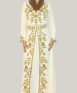Golden Vine Cream Dress1