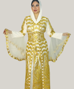 Regal Khaleej Gold & Blue Dress1