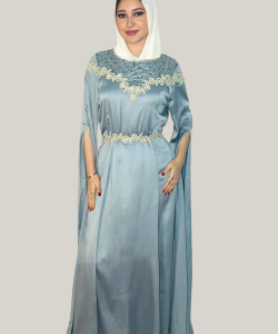 Silken Azure Lace Dress1